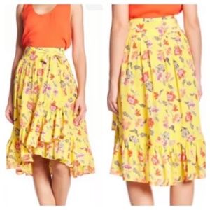 Joie Denisha Silk Ruffle Hem Skirt NEW SZ 6